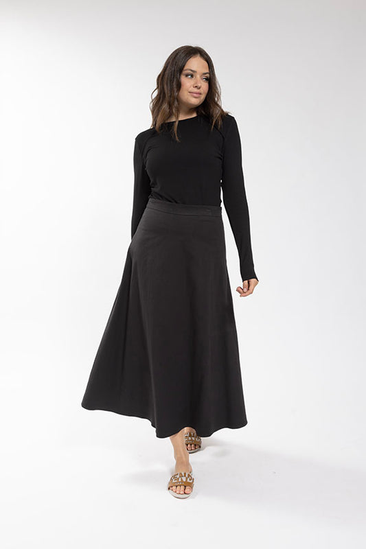 Maple Cliff Black A Line Skirt MC5692B