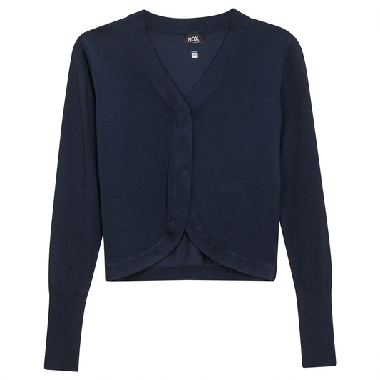 Nox-NY Navy Crop Knit Cardigan SB2CPT4625