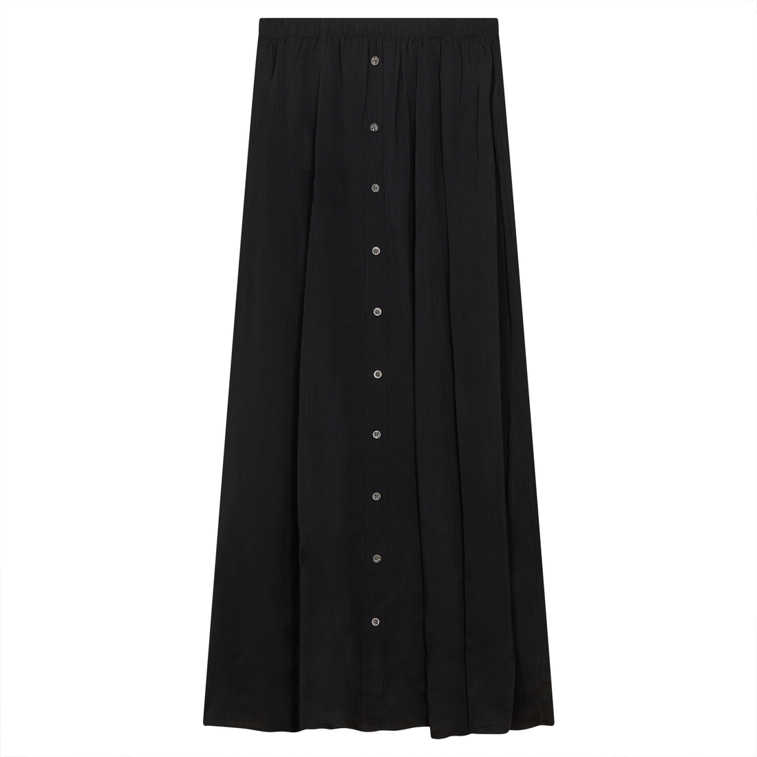 Maxmrkt Black Gauze Button Skirt SB4CM8724SL