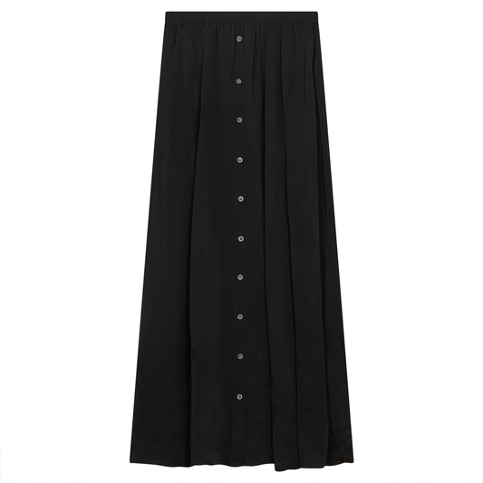 Maxmrkt Black Gauze Button Skirt SB4CM8724SL