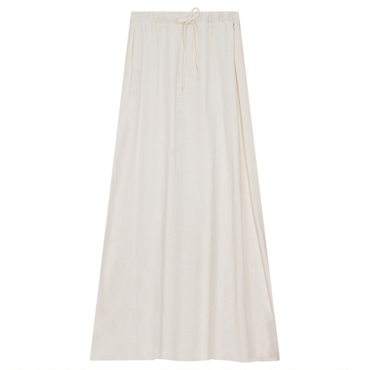 Unclear White Sheered Long Skirt SB4CYT2088S