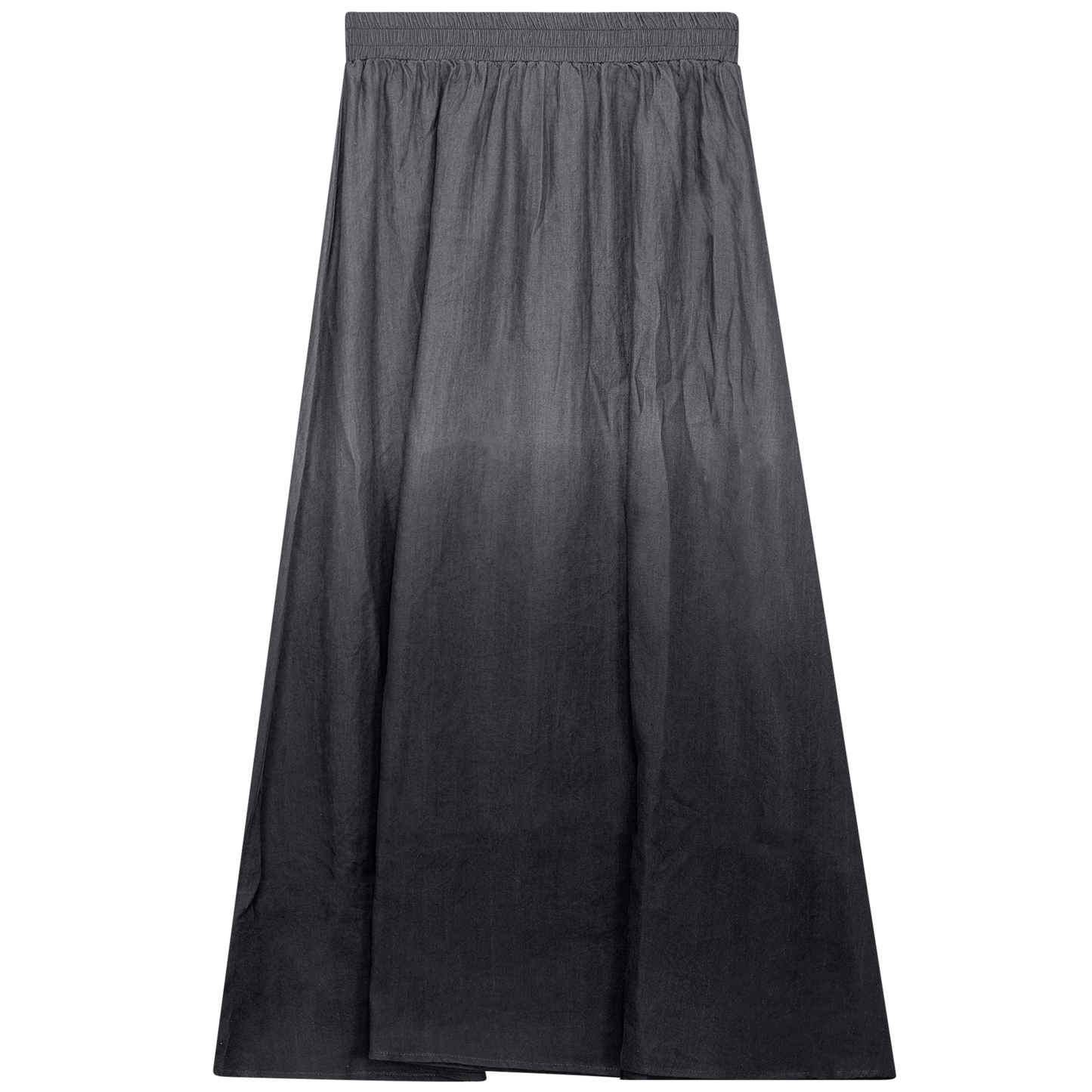 Midi Blk Denim Wash Ombre Midi Skirt SB5CM1252SM