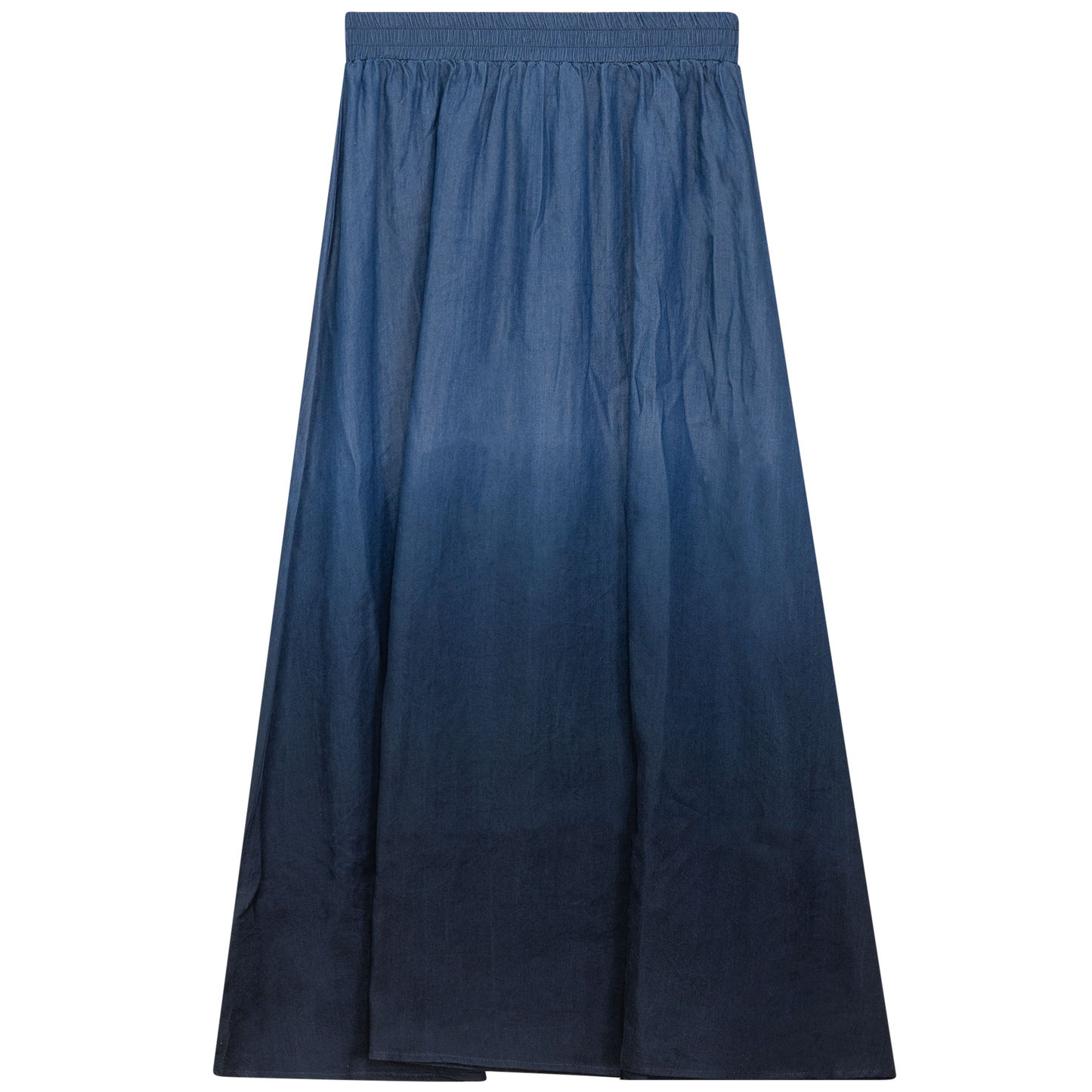 Midi Dark Denim Wash Ombre Midi Skirt SB5CM1252SM