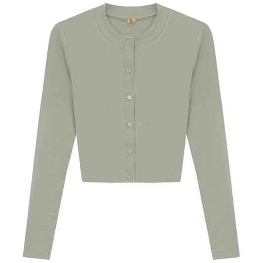 Positive Basil Cropped Cardigan SB5CM1293T