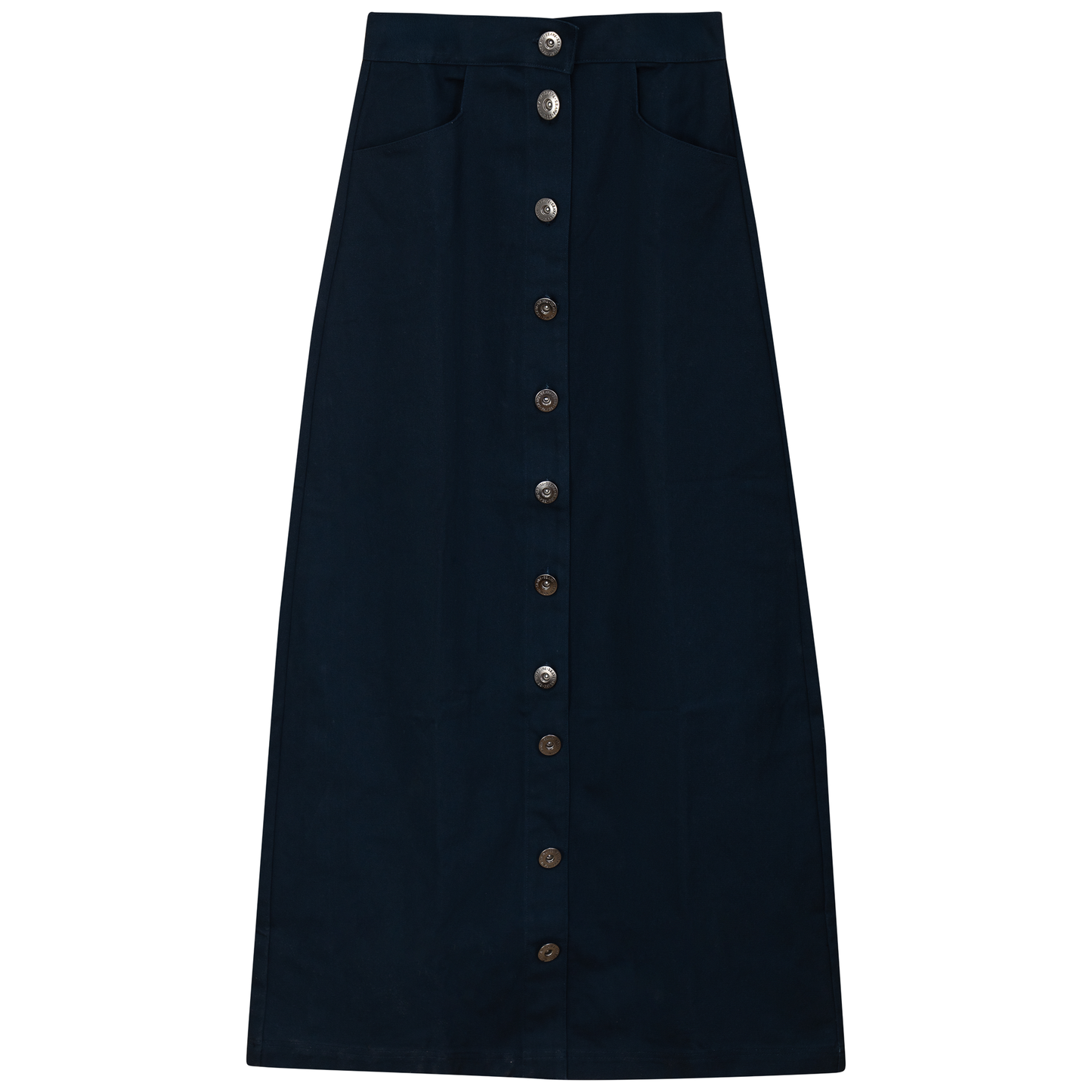 Faves Dark Denim Button Maxi Skirt SB5CM1515SL