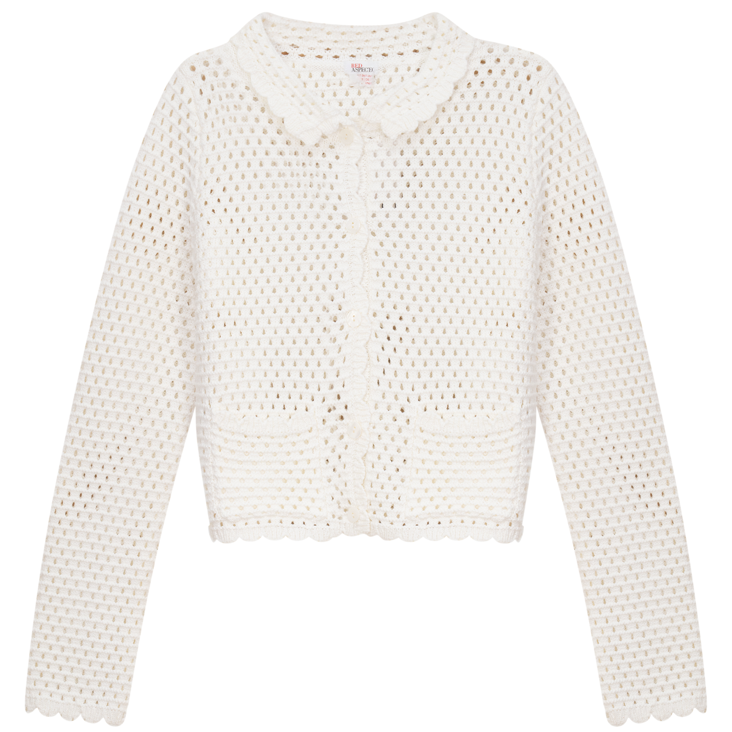 Aspect White Crochet Cardigan SB5CPT7178C