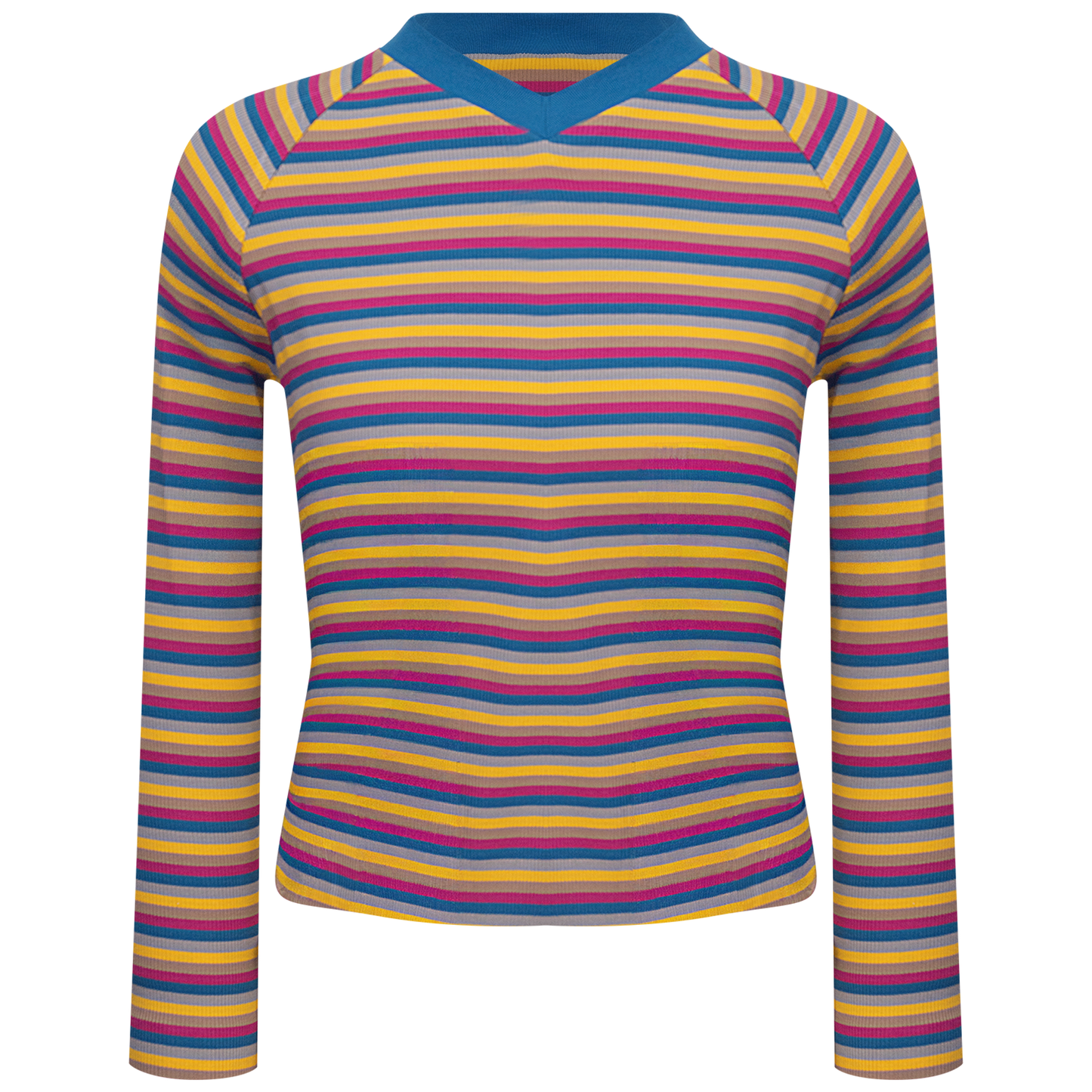 Miumax Fuschia V Neck Raglan Tee SB6CM1388T