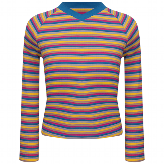 Miumax Fuschia V Neck Raglan Tee SB6CM1388T
