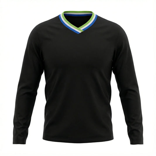 Oops Black V neck Sweatshirt SB6CM2035T
