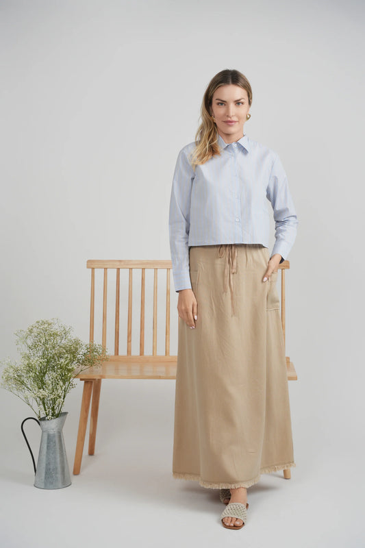 Buhu Stone A line Pocket Maxi Skirt SB3CM8386SL