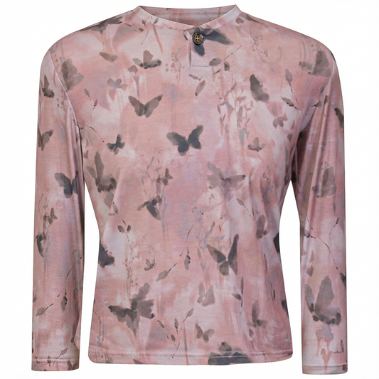 Positive Mauve Henley 3/4 Sleeve Tee SB6CM2059T