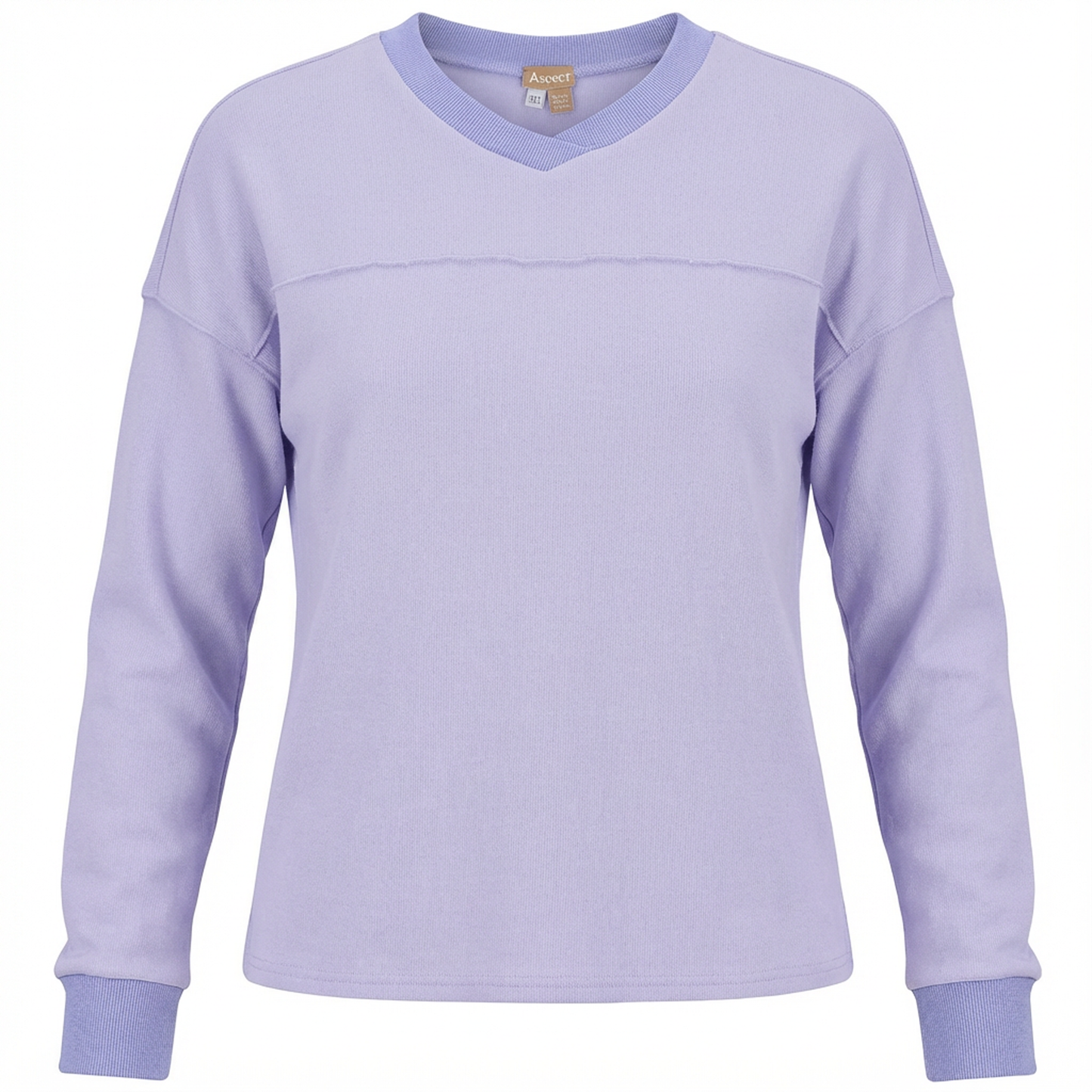 Aspect Lilac Rib Top with Contrast Trim SB6CPT7369