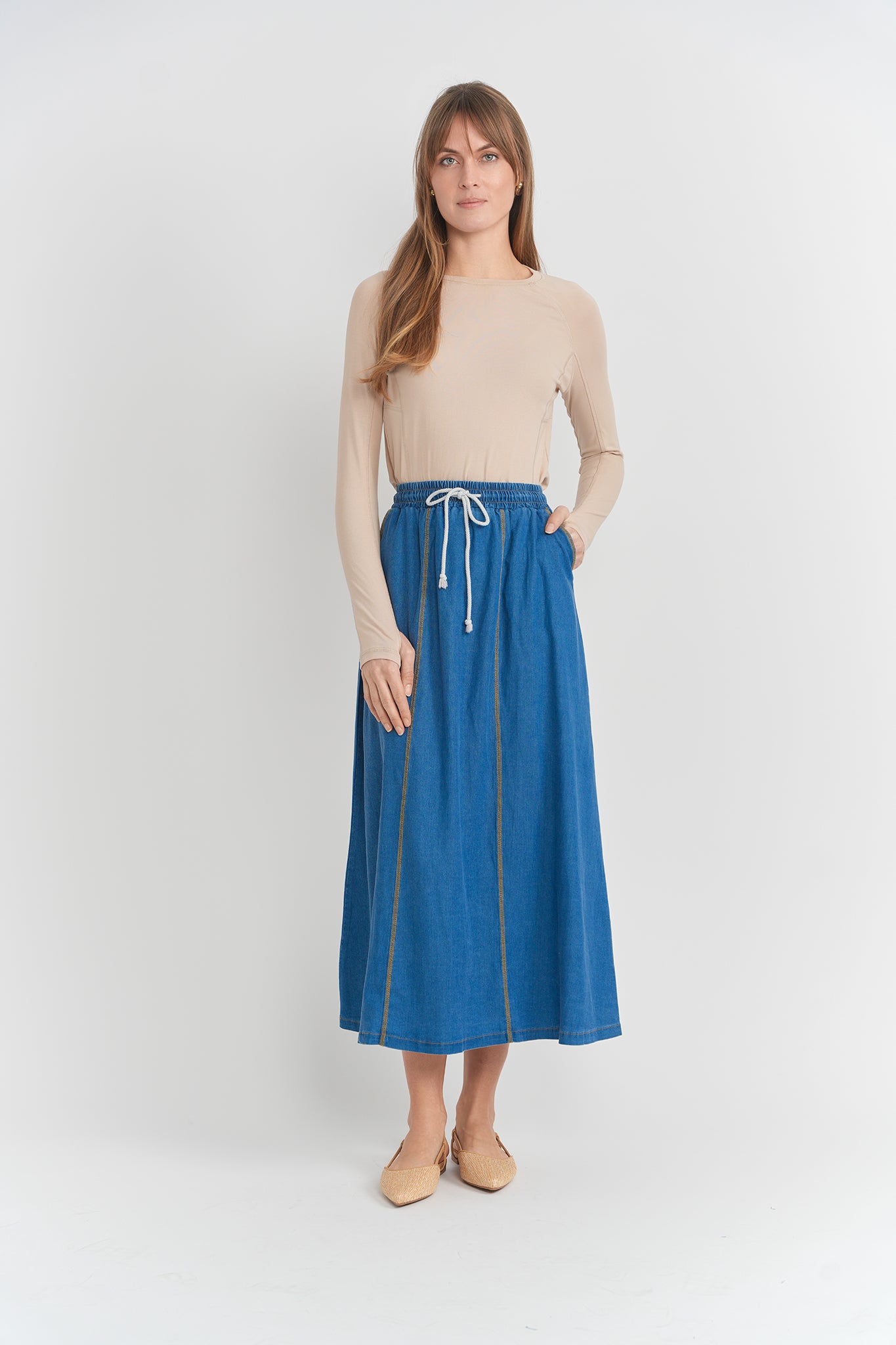 Unclear Medium denim Skirt ASCYT2303SL