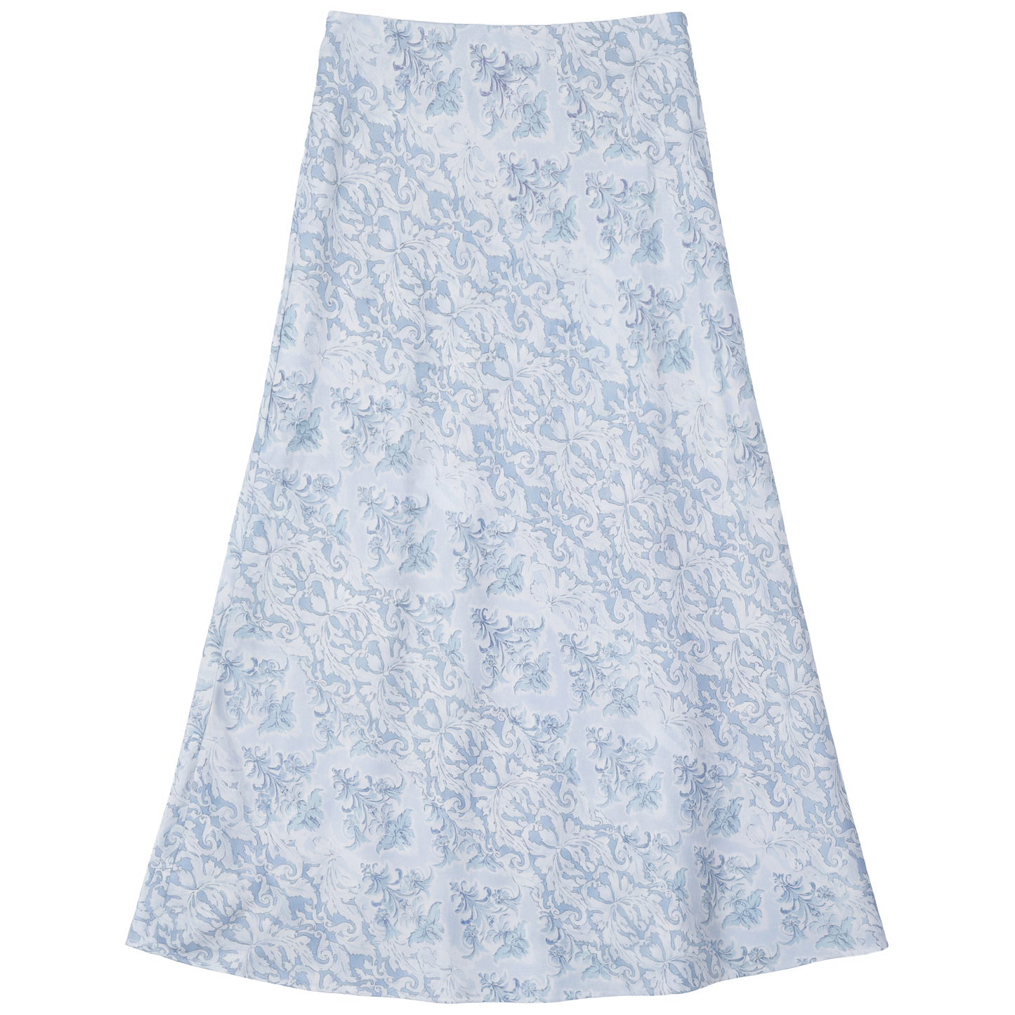 Aspect Blue Printed Midi Skirt SB6CPT7400S