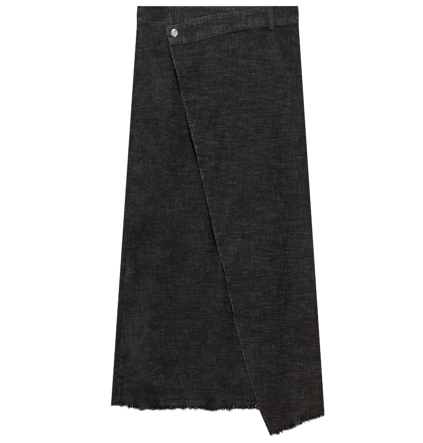 Faves Black Midi Wrap Skirt SB4CM8898SMW