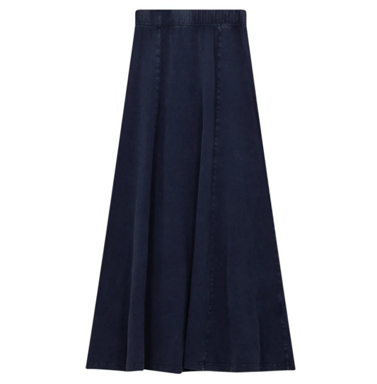 Unclear Dark Denim Wash Panel Long Skirt SB3CYT2056SL