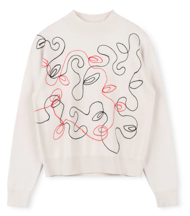 Shift Ivory Swirl Sweater W-16775