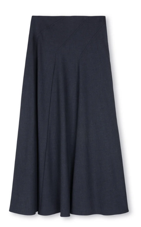 Beige Grey Doris Plaid Skirt W-22382
