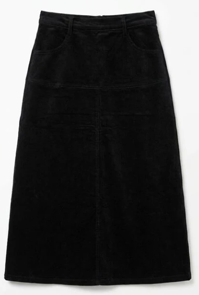 Legend Black Corduroy Flare Skirt WB6CPT7452