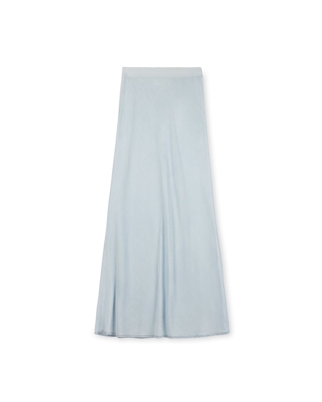 Slate Denim Maxi Slip Skirt W-12938
