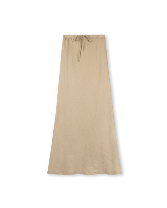 Shift Tan Drawstring Slip Skirt W-13268