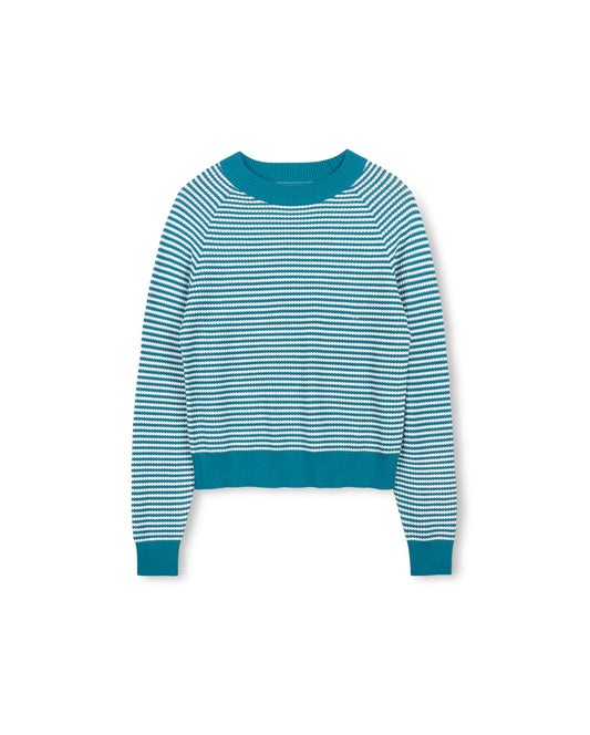 Shift Multi Waffle knit Stripe Top w-16841