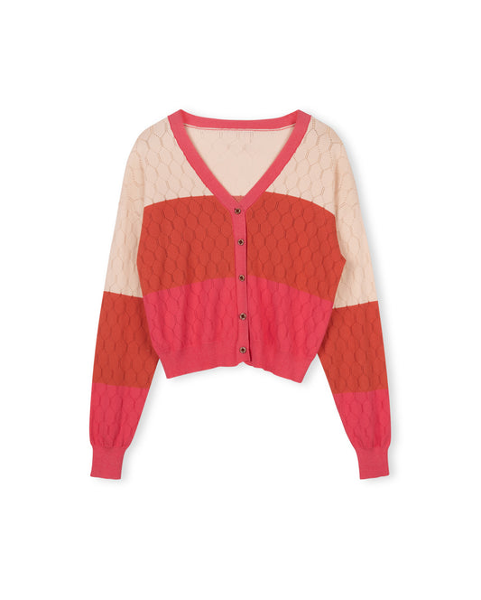 Shift Multi pointelle cardigan w-18353