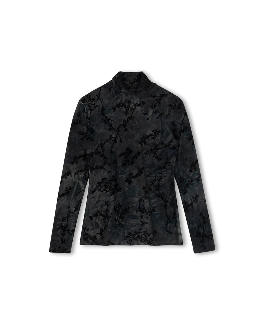 The Collective Black Floral Turtleneck W-23196