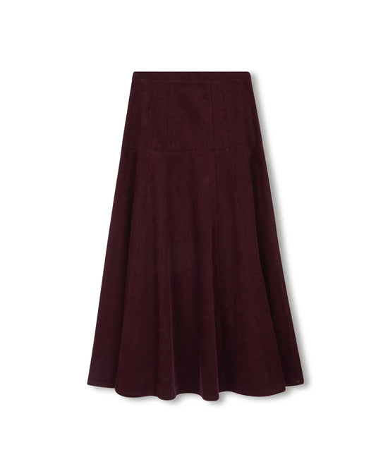 Beige Burgundy Yolk Skirt W-21520