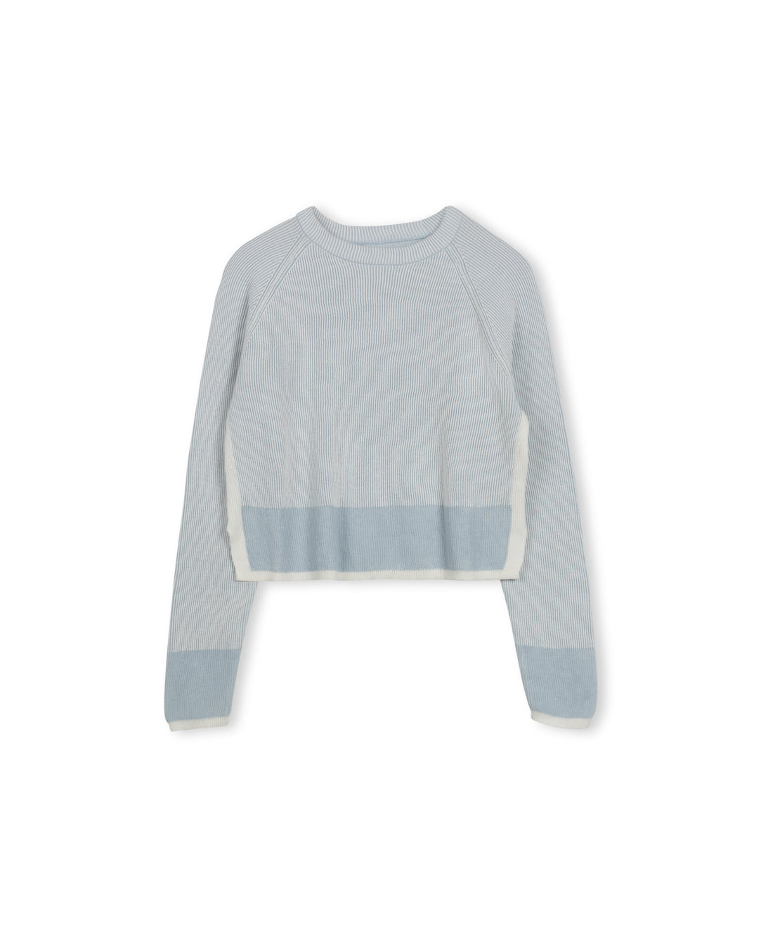 Blue Ribbed Chunky Sweater W-21730