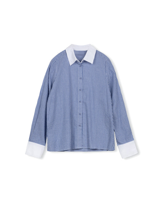Modelle Blue Striped Flowy Blouse W-23856