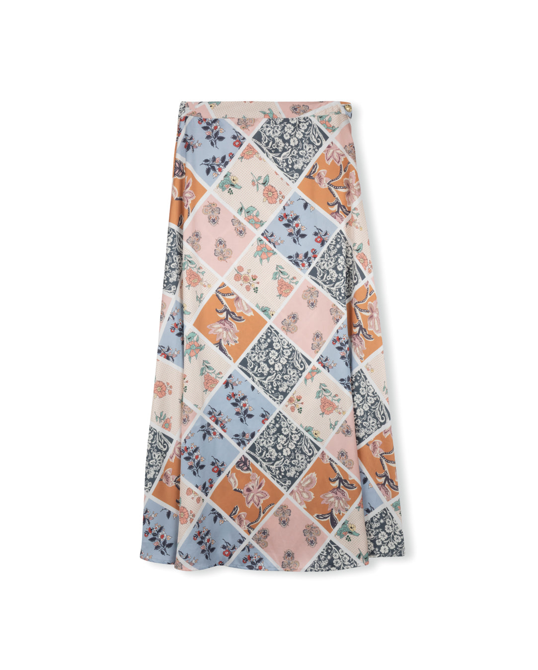 Epik Patchwork Printed Skirt W-23861