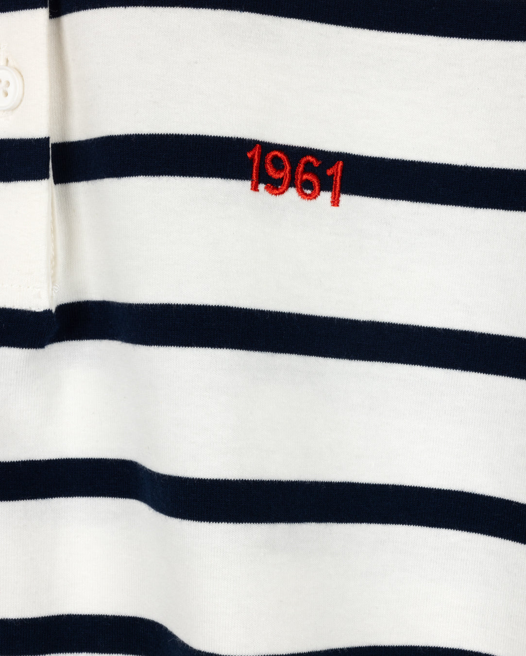 Slate Navy/White Striped Collared Tee W-25093