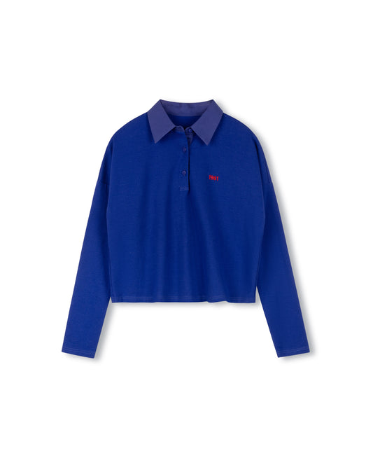 Slate Royal Striped Collared Tee W-25093