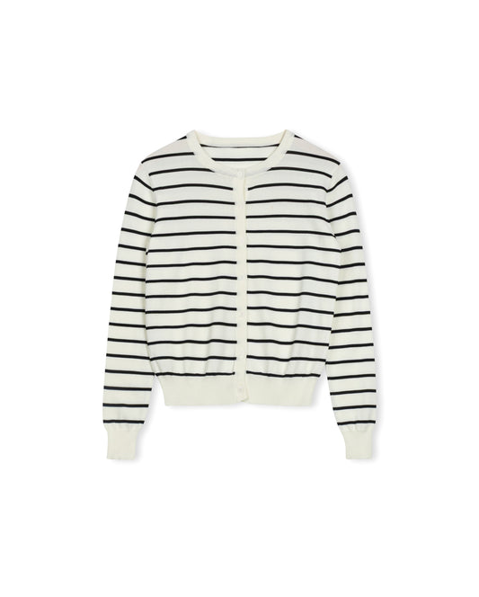 Modelle Blk/White Thin Knit Cardigan W-25460