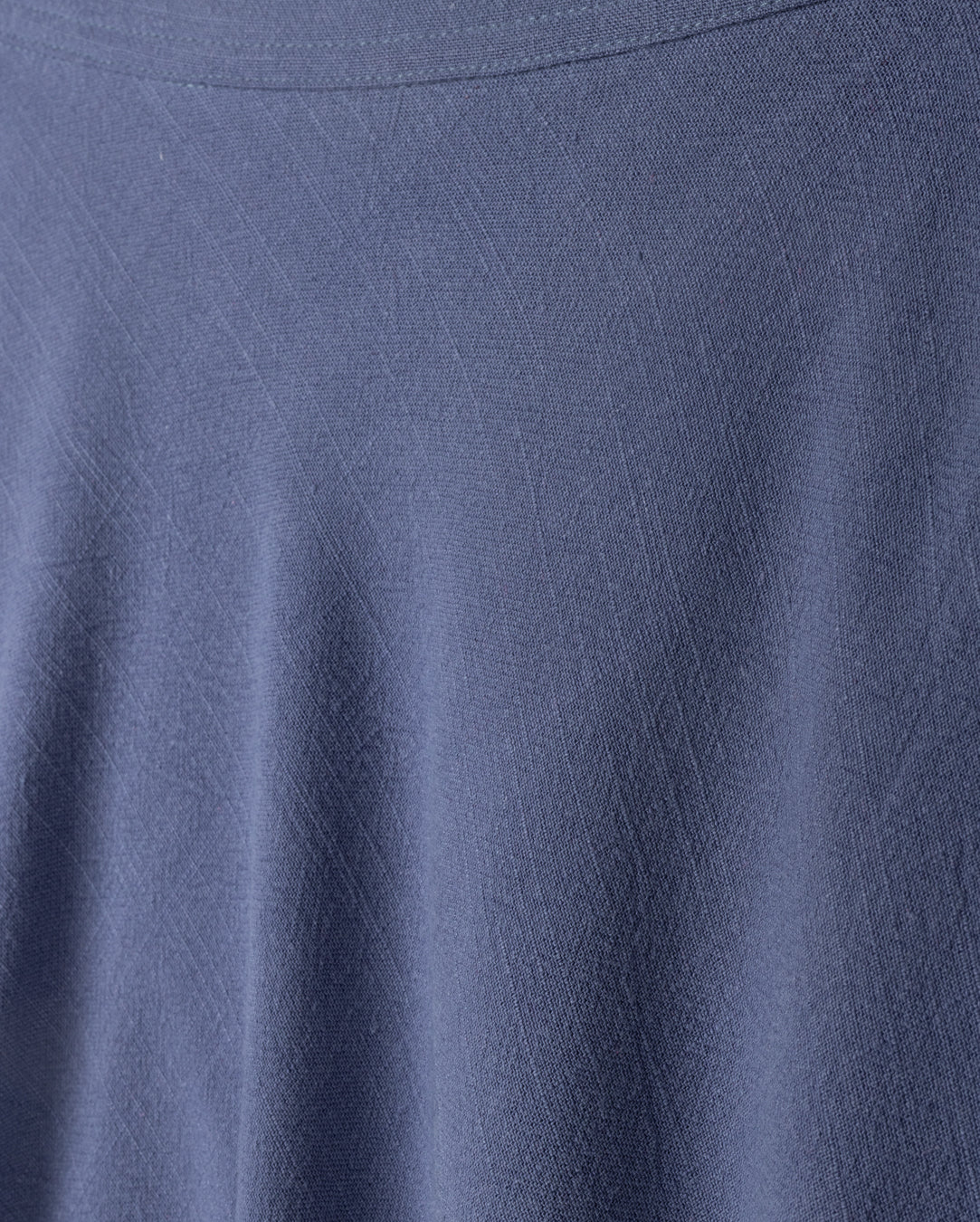 Slate Blue A Line Linen Skirt W-25476