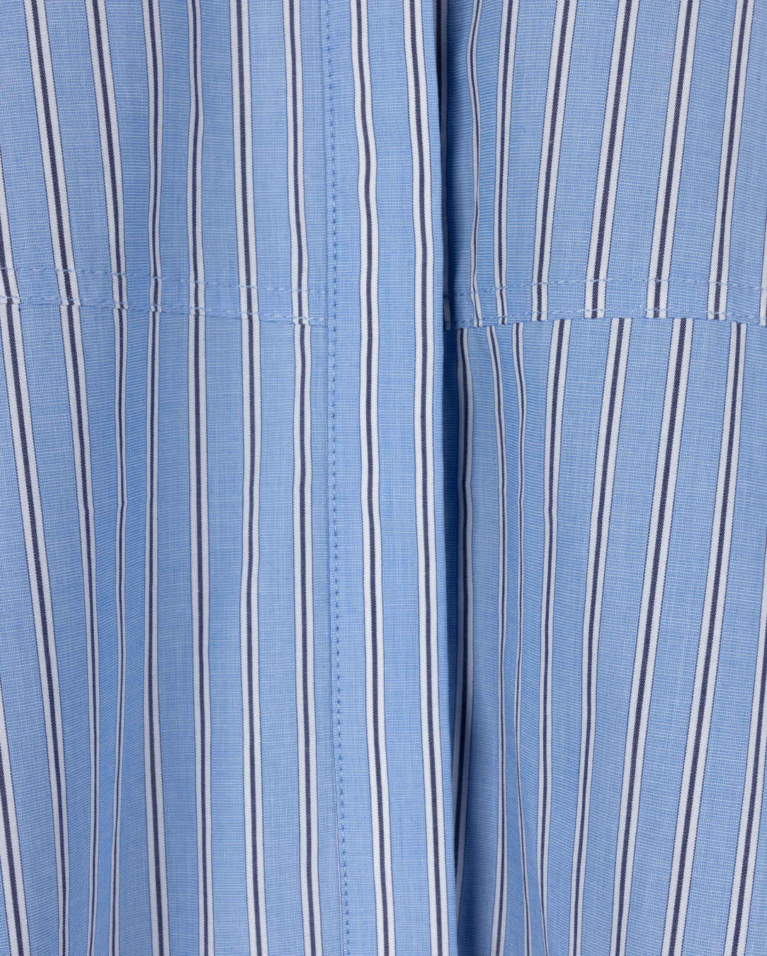 Tweed Blue Boxy Striped Blouse w-25774