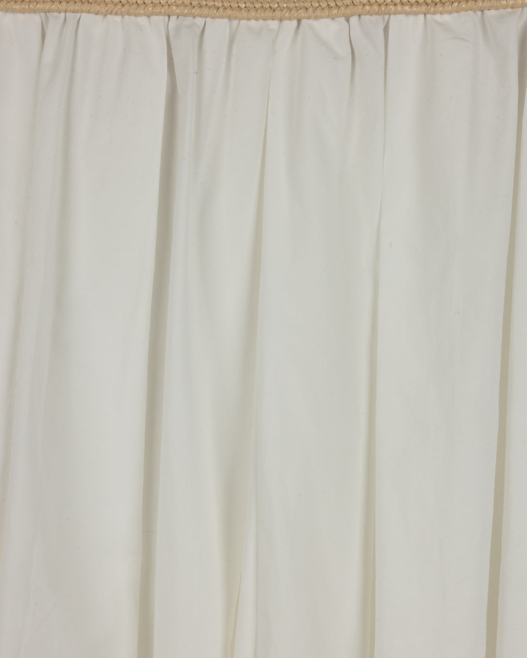 White Raffia Poplin Skirt W-25940