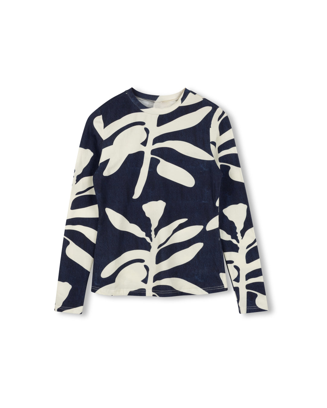 Navy/White printed tshirt W-26447