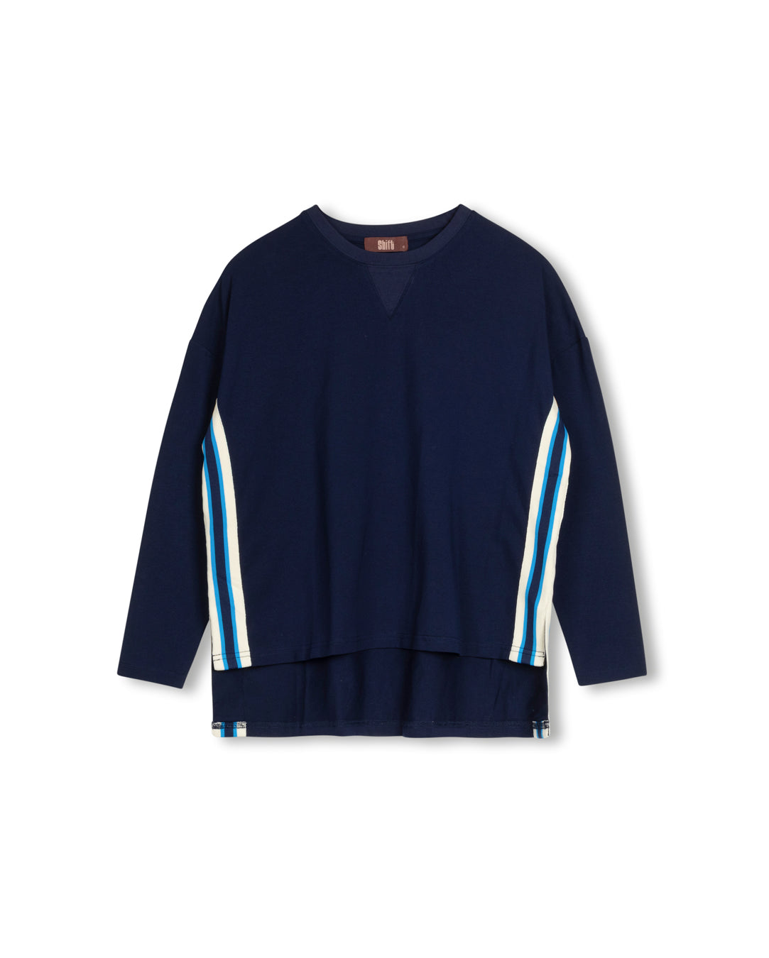 Shift Navy V Stripe Tee Set W-26729