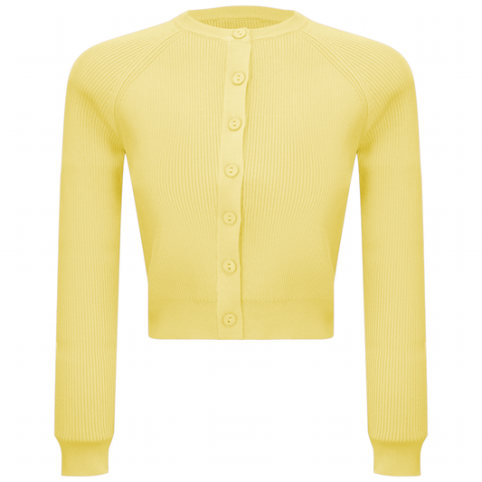 Coco de la mour Lime light ribbed Cardigan WB4CM1056TE2