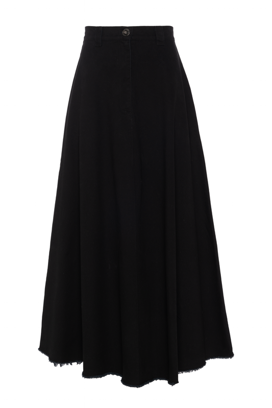 Faves Black Twill A Line Skirt WB5CM1833SL