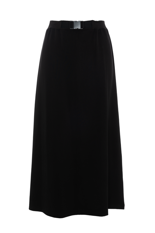Aspect Black Midi Skirt with Buckle WB5CPT7265S