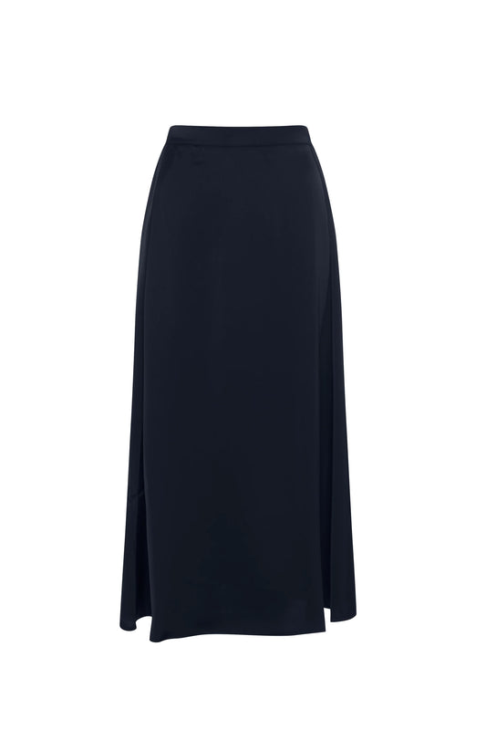 Noni Navy Satin Skirt WB5CYT2726S