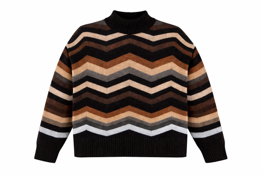 Versatile Charcoal/Multi Sweater WB6CM1679TE