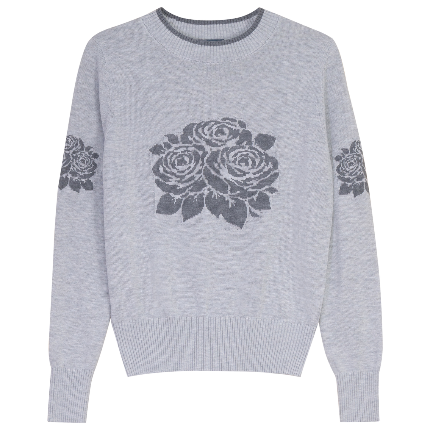Noni Light Grey Floral Sweater WB6CYT3074
