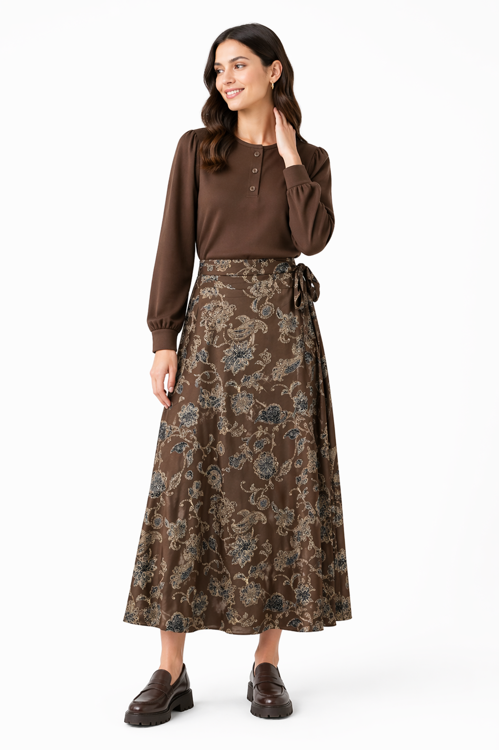 Noni Brown Blouse WB6CYT3138