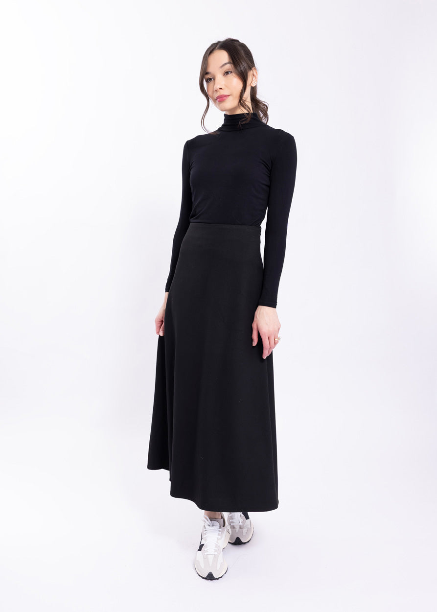 Latitude Black A Line Skirt LA521B