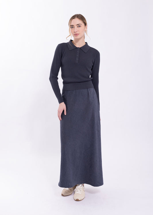 Latitude Grey Skirt LA555G