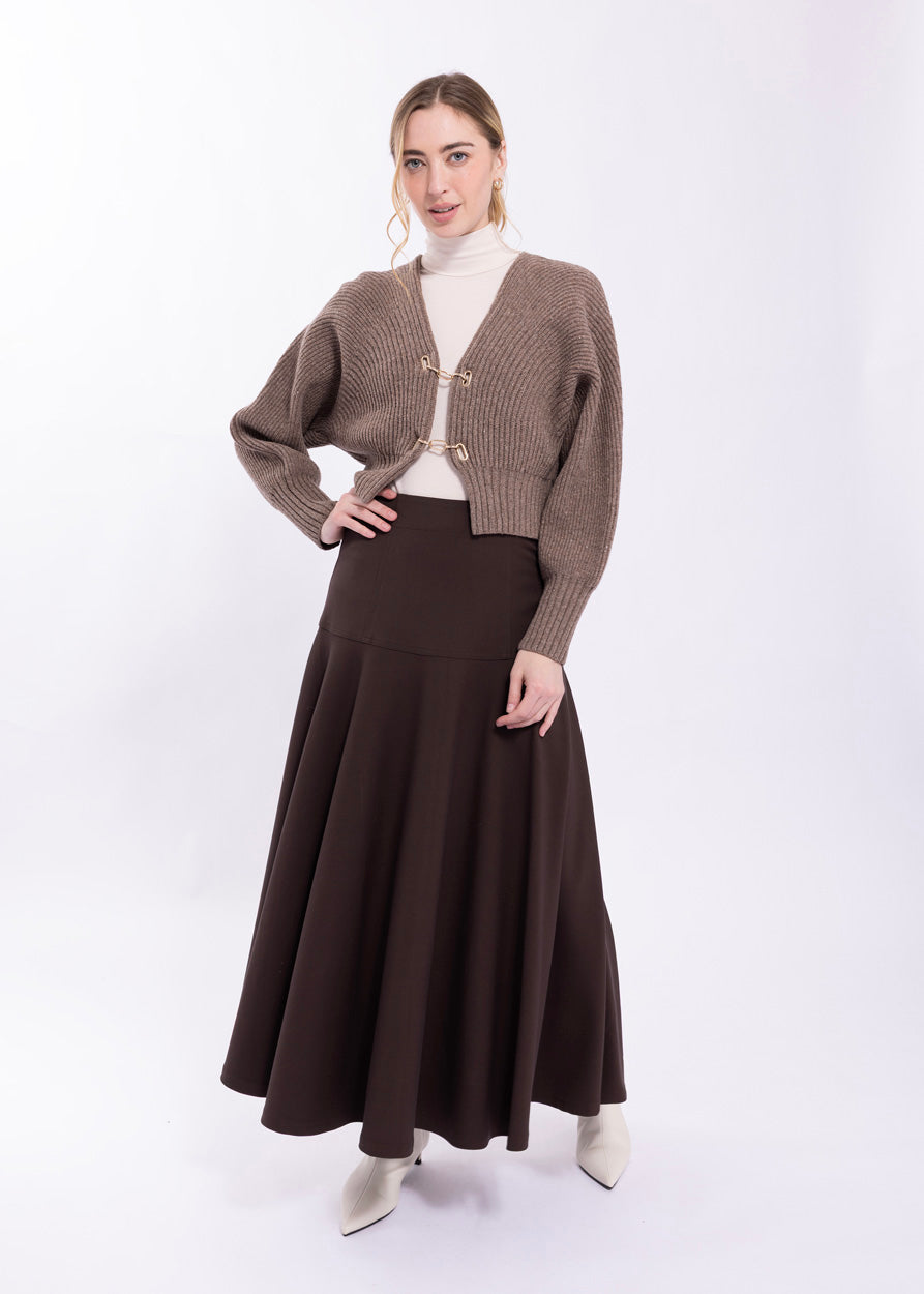 Maple Cliff Chocolate Paneled Yoke Skirt MC5929C